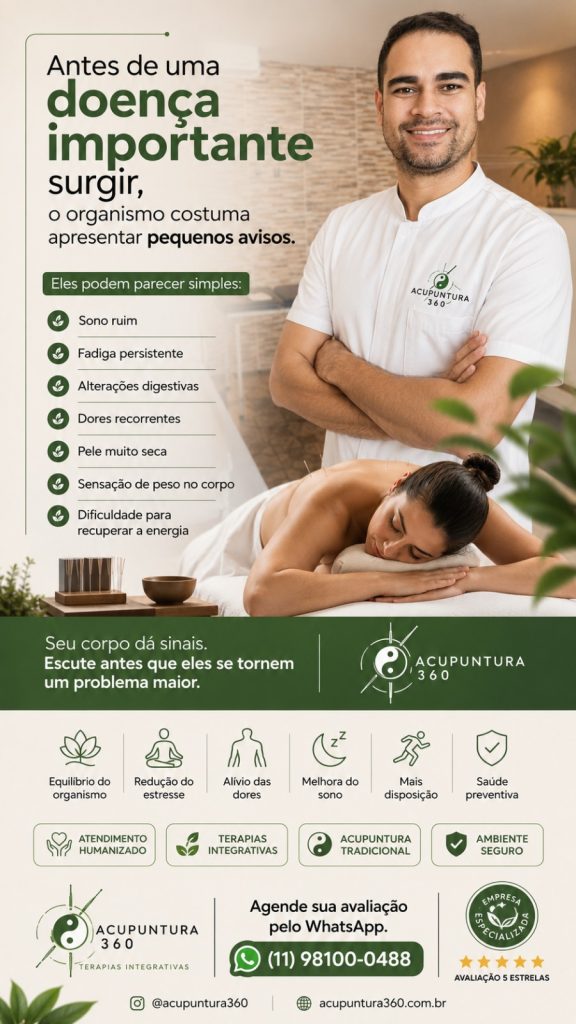 Atendimento de acupuntura clínica e terapias integrativas em Guarulhos para alívio de dor e estresse - Acupuntura 360